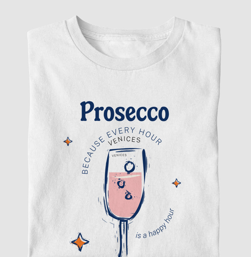 Camiseta Drinks & Friends n.5 Prosecco For Bella