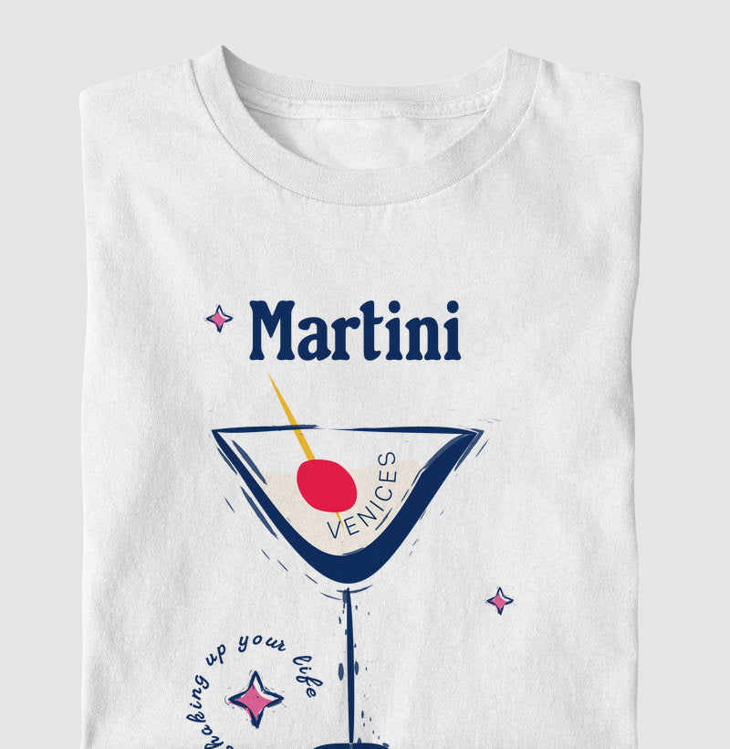 Camiseta Drinks & Friends n.3 Martini For Alex