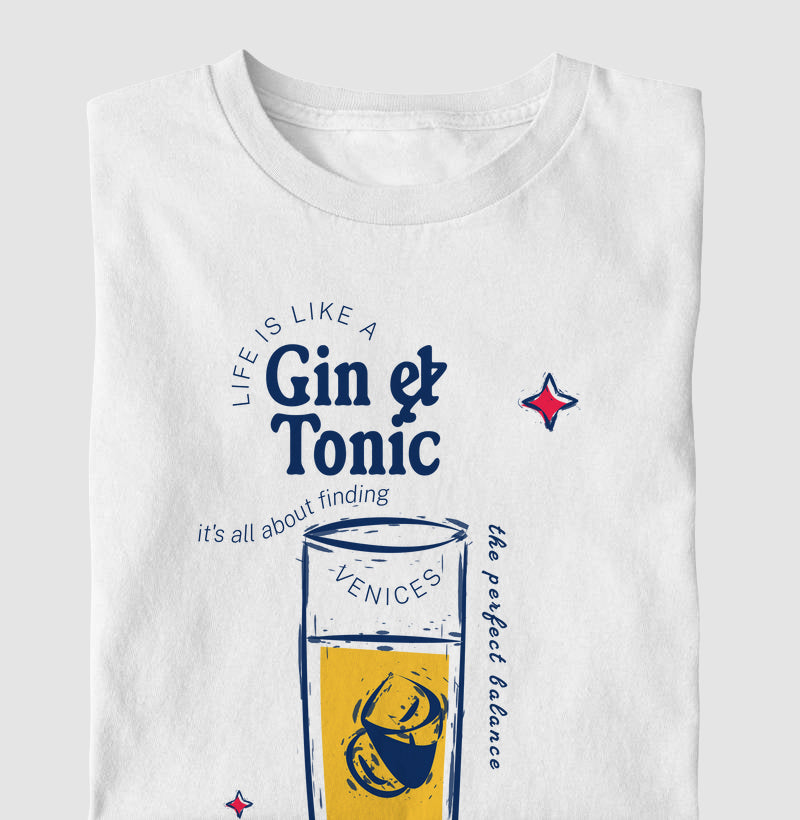 Camiseta Drinks & Friends n.1 Gin & Tonic For Lily